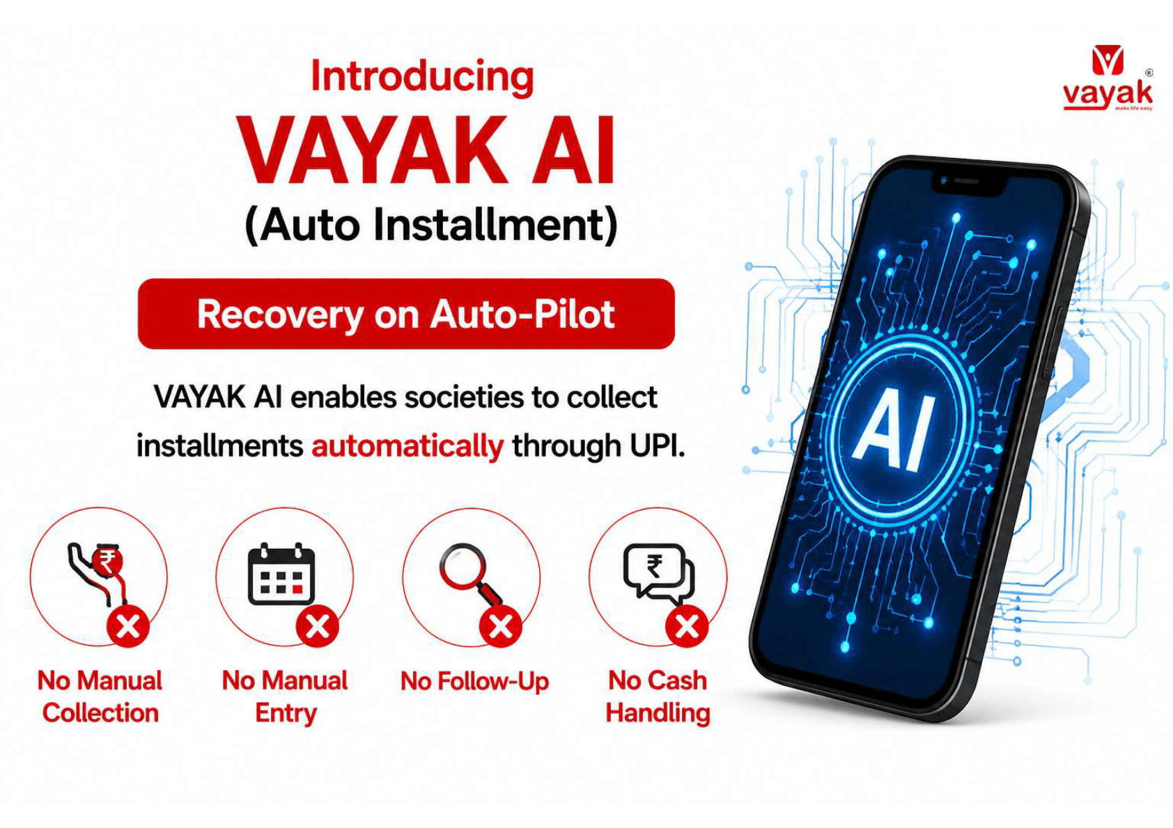 Introducing Vayak AI Auto Installment with UPI e-mandate and automated recovery on auto-pilot